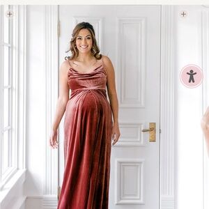 Revelry Velvet Wedding Dress in Rust